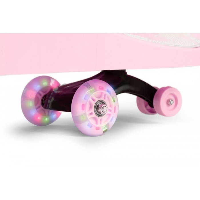 PlasmaCar gravitationala Ecotoys YM-SW-1 Pink, tip barca cu roti led din cauciuc moale, suporturi antiderapante pentru picioare, sarcina maxima 120 kg – imaginea 3