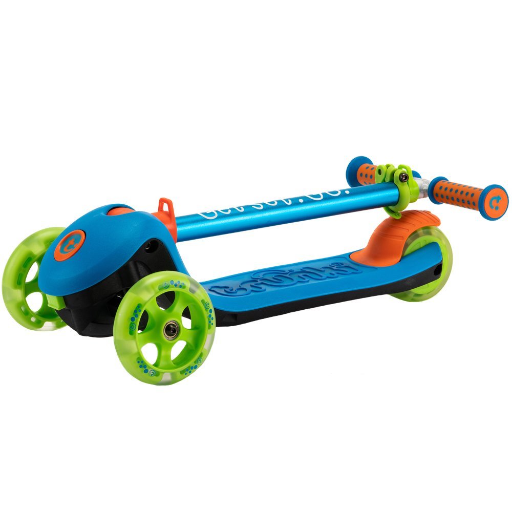 Trotineta pliabila Trunki albastru S cu ghidon reglabil, curea si husa pentru transport, greutate admisa 50 kg – imaginea 2