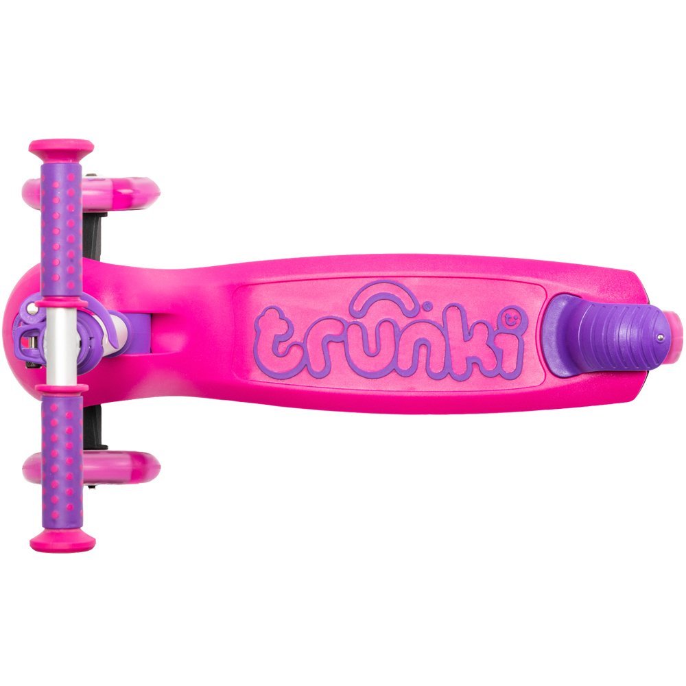 Trotineta pliabila Trunki roz L cu ghidon reglabil, curea si husa pentru transport, greutate admisa 75 kg – imaginea 3