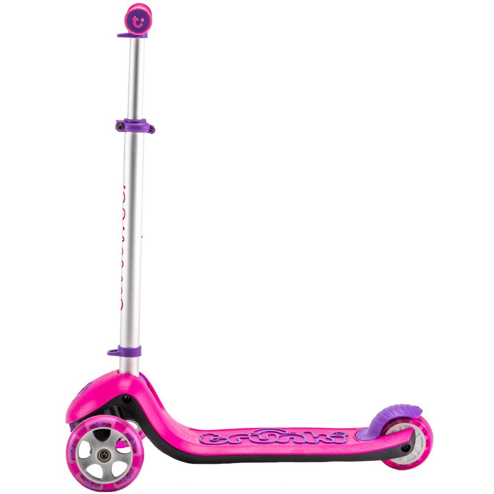 Trotineta pliabila Trunki roz L cu ghidon reglabil, curea si husa pentru transport, greutate admisa 75 kg – imaginea 4