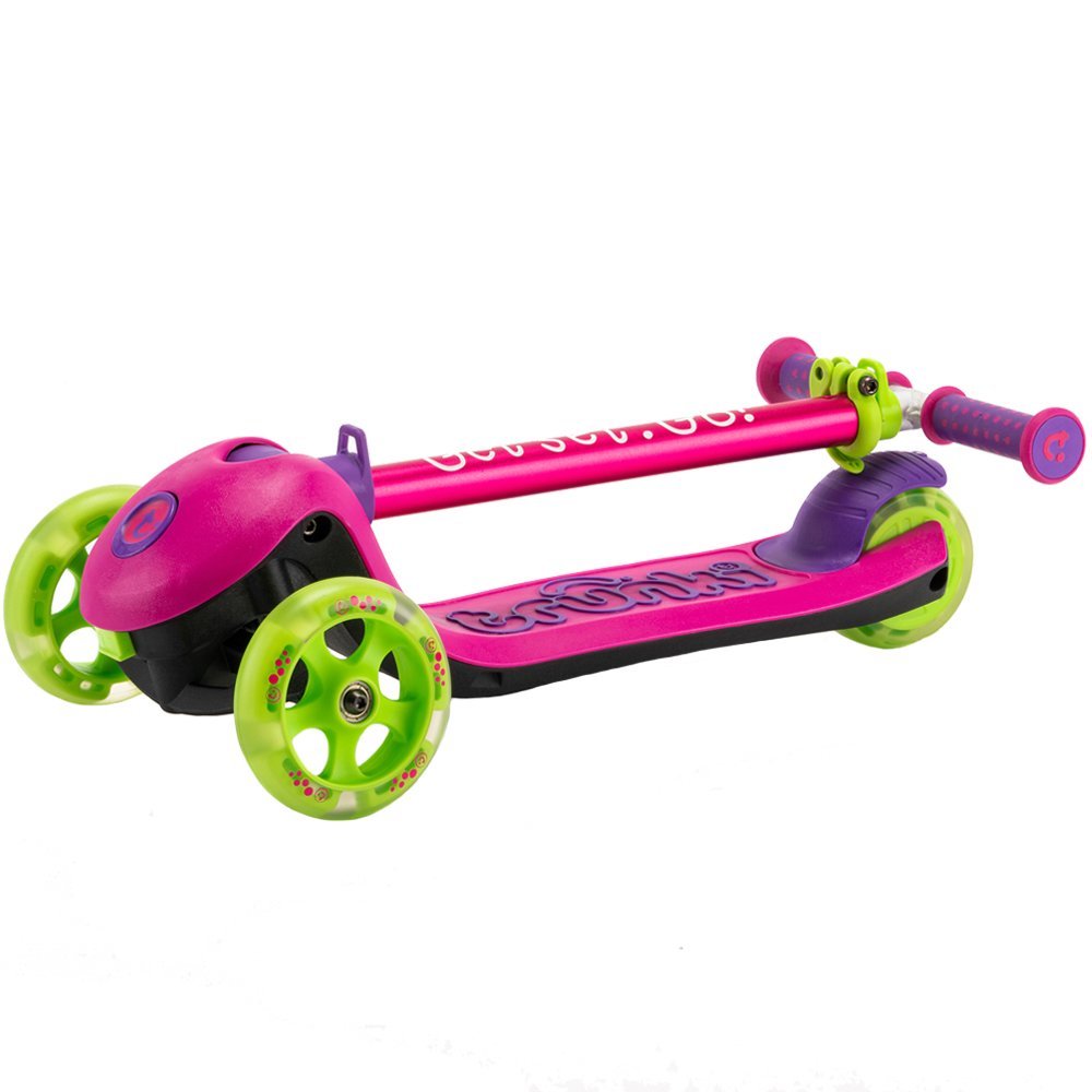 Trotineta pliabila Trunki roz S cu ghidon reglabil, curea si husa pentru transport, greutate admisa 50 kg – imaginea 2
