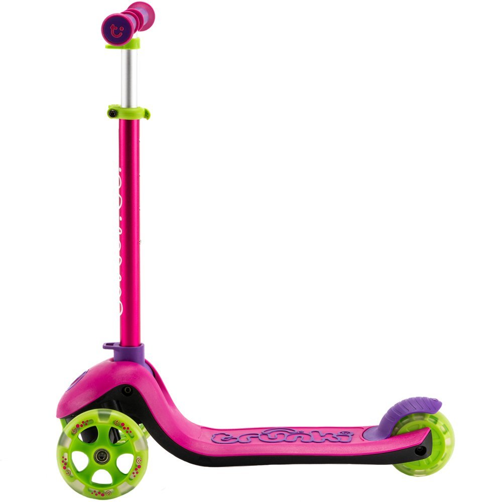 Trotineta pliabila Trunki roz S cu ghidon reglabil, curea si husa pentru transport, greutate admisa 50 kg – imaginea 3